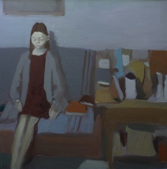 Smekalov, Russian art, young girl, still life, interior