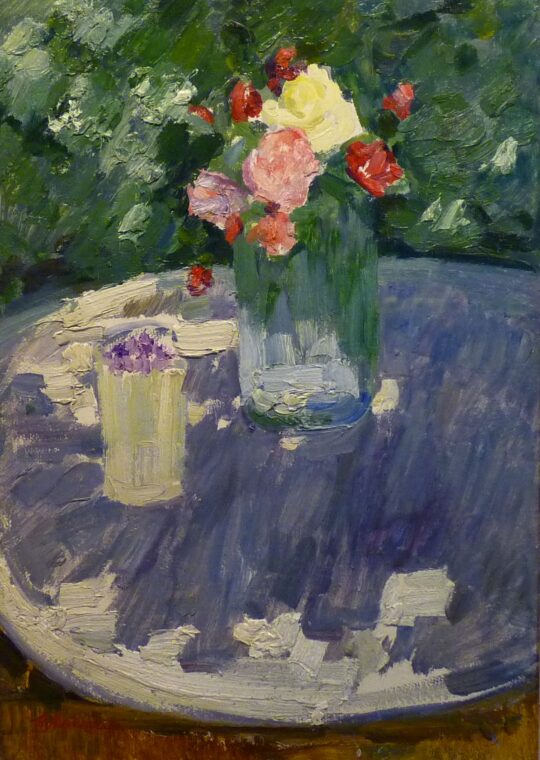 Latyshenko, arte russa, fiori, natura morta