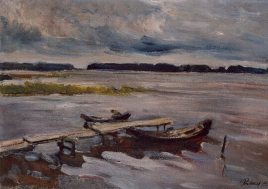 Vaichlia, arte russa, paesaggio, lago