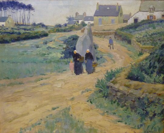 Cahours, pittura francese, bretoni, menhir