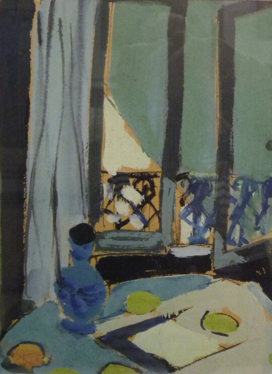 Da Milano, pittura italiana, interno, tempera