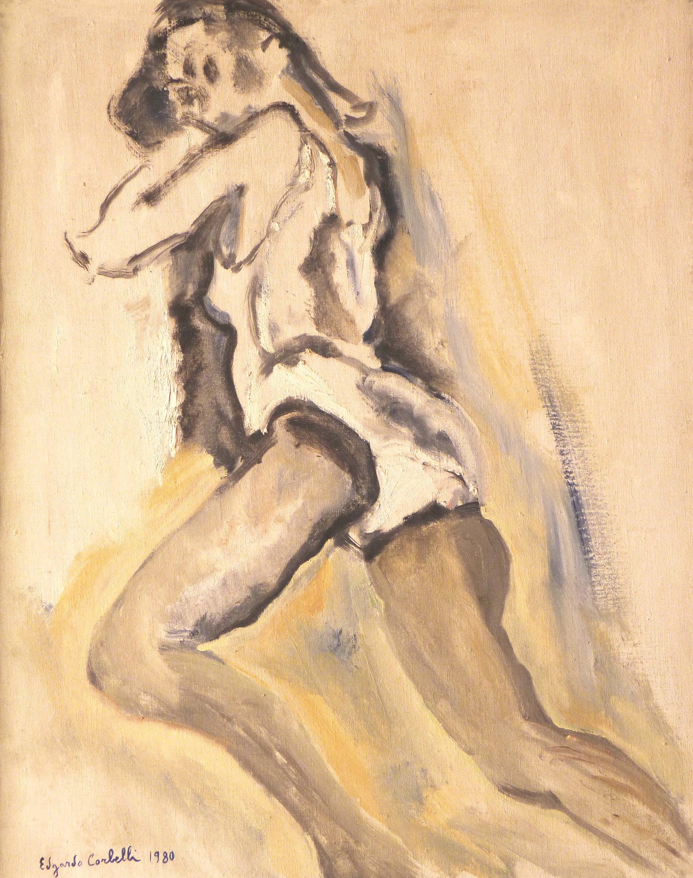 Corbelli, pittura italiana, espressionismo, donna, figura