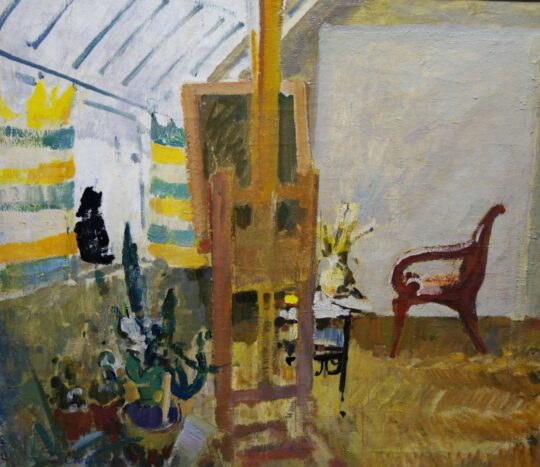 Savinov, Russian painting, Russian post-impressionism, interior, atelier