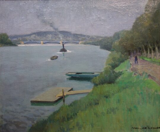 Cahours, French painting, landscape, Seine