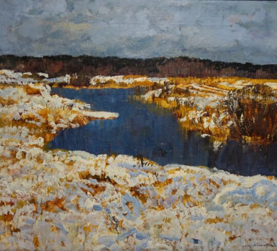 Kosmin, pittura russa, arte russa, paesaggio, fiume Oka