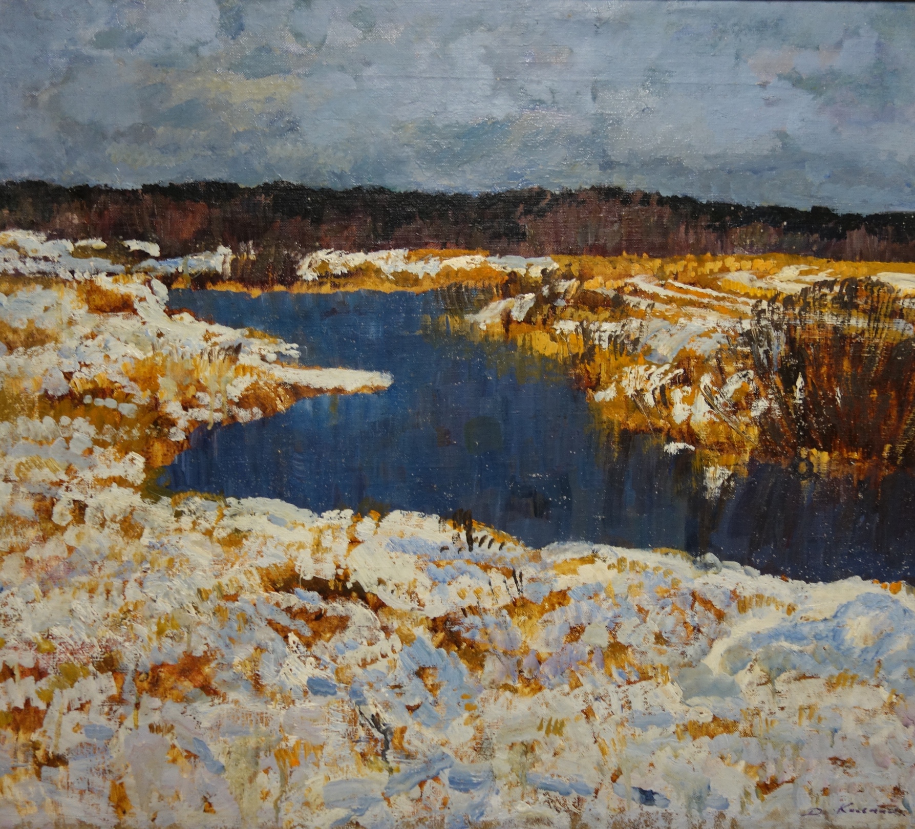 Kosmin, pittura russa, arte russa, paesaggio, fiume Oka