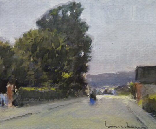 Cahours, French painting, village, road