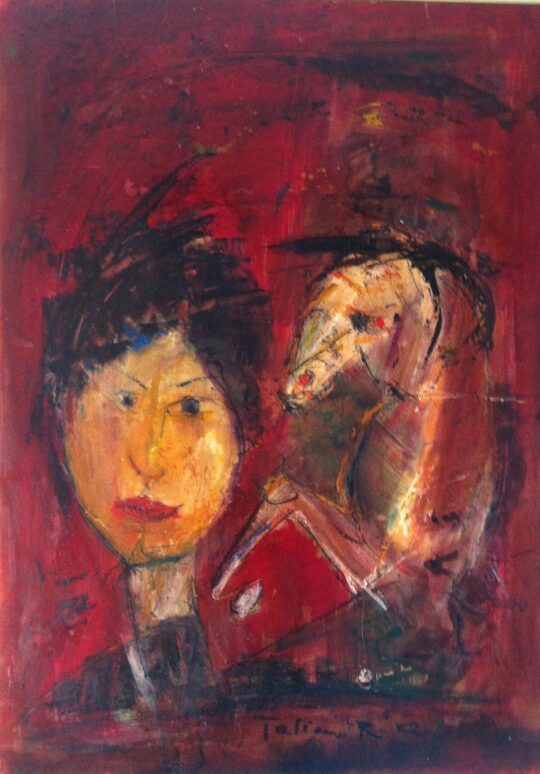 Taliano, Italian painting, XX century, Turin, figure, horse