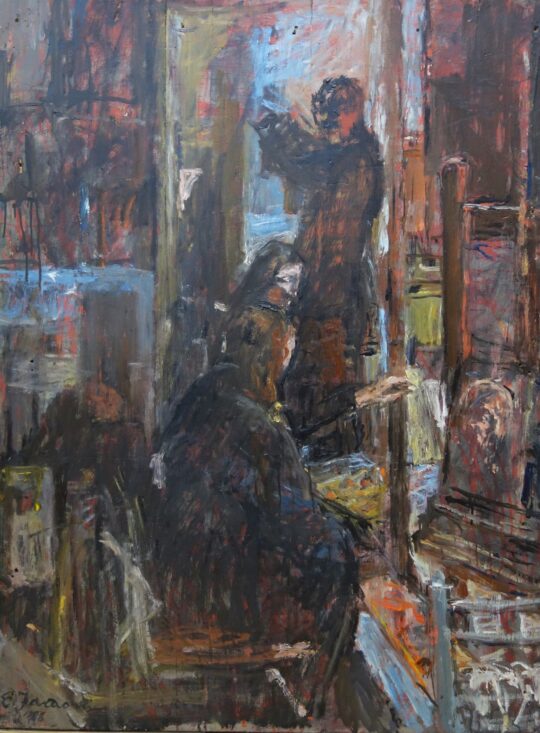 Faraoni, arte italiana, interno, pittore, modella