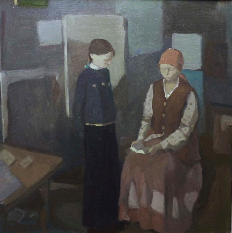 Smekalov, pittura russa, interno, figure femminili