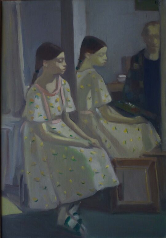 Smekalov, pittura russa, interno, rgazza, allo specchio