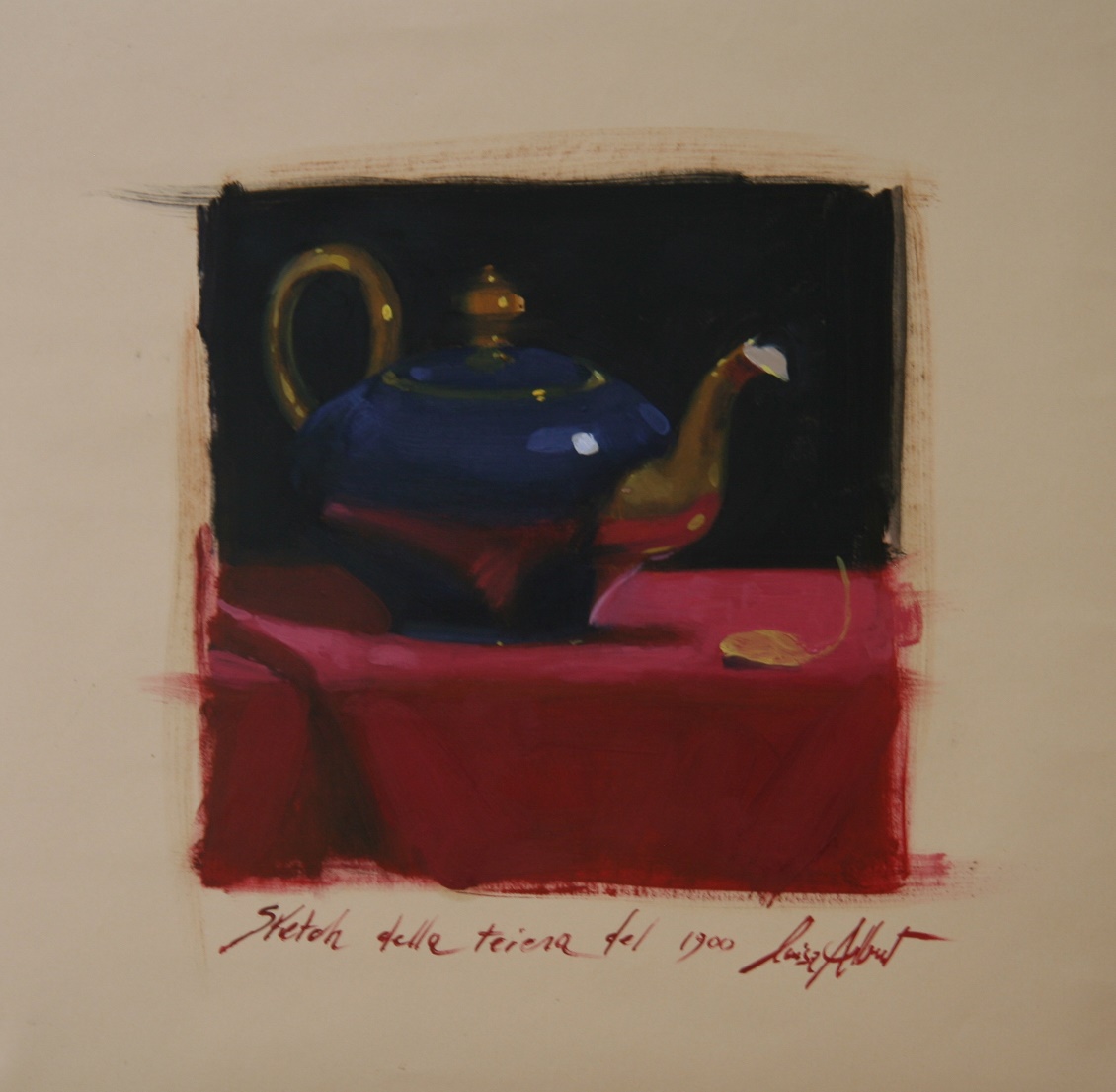 Albert, Italian painting, interior, teapot, still life