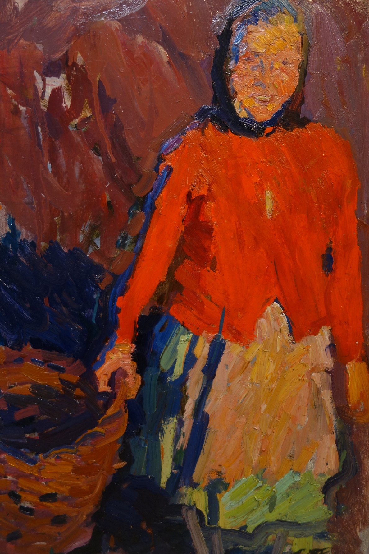 Tkacev, fratelli, pittura russa, post-impressionismo russo, impressionismo sovietico, realismo sovietico, figura, donna