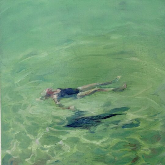 Lykke Madsen, Danish painting, contemporary art, water, sea, woman