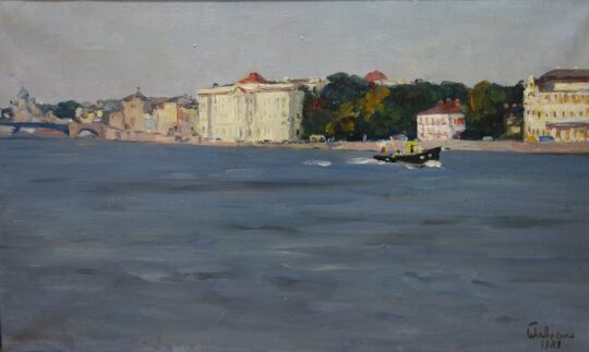 Lavrenko, Russian painting, Soviet Impressionism, post impressionism, garden, St. Petersburg, Art Academy