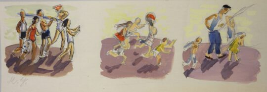 Uspenskaya, pittura russa, impressionismo sovietico, post impressionismo russo, bambini, giochi, estate