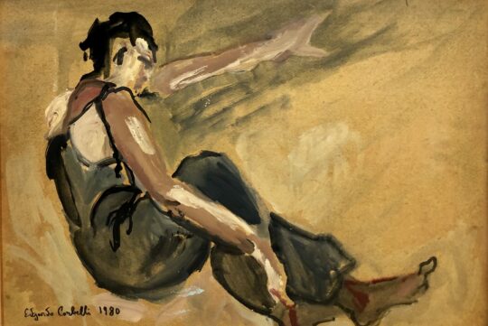 Corbelli, pittura italiana, Novecento, espressionismo, donna, figura, Giuliana