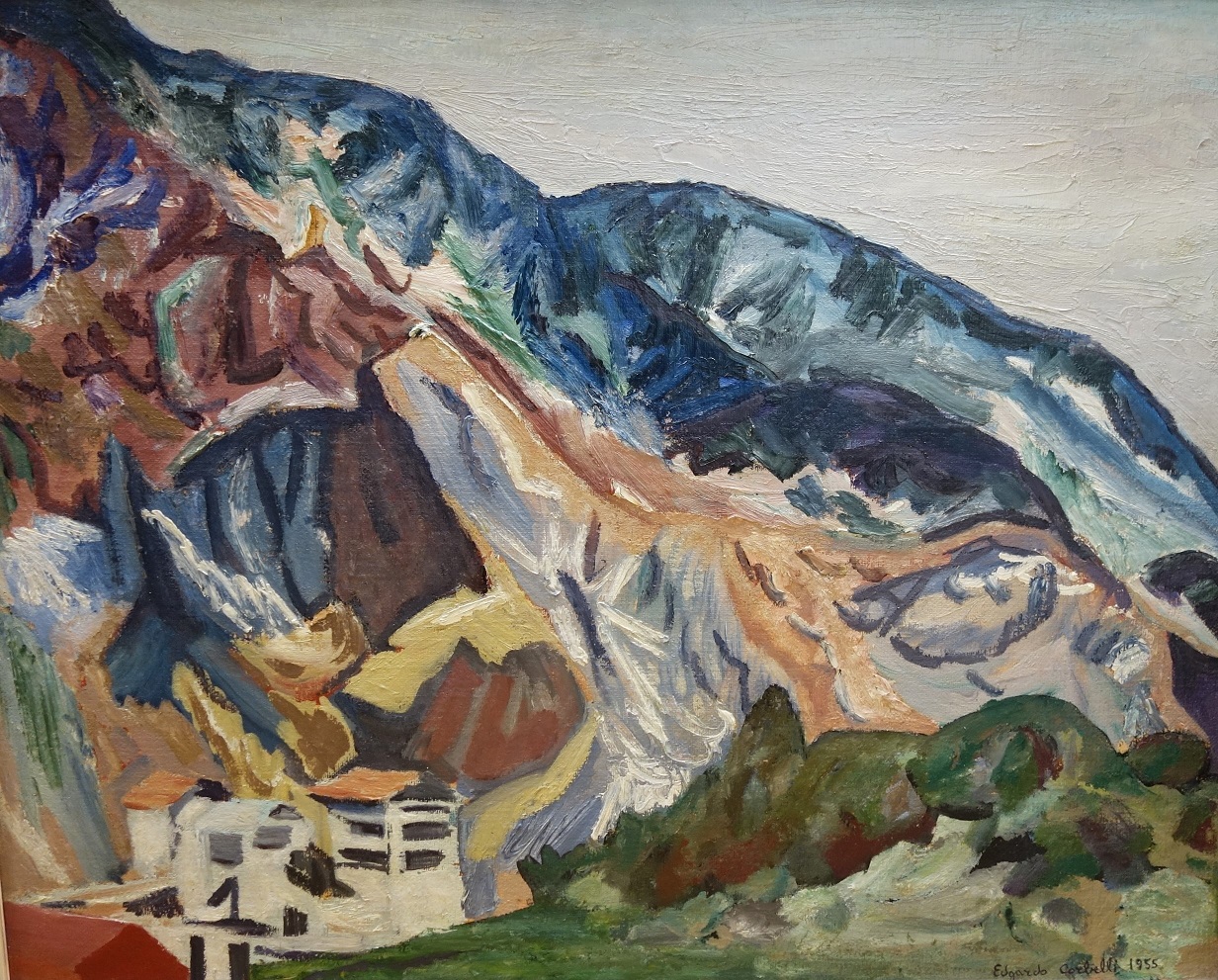 Corbelli, Italian painting, XX century, landscape, expressionism, Trana