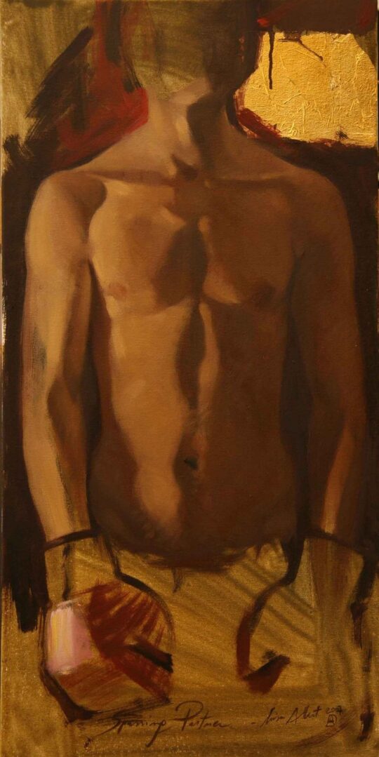 Albert, pittura italiana, figura, pugile