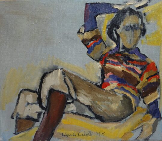 Corbelli, Italian painting, XX century, woman, expressionism