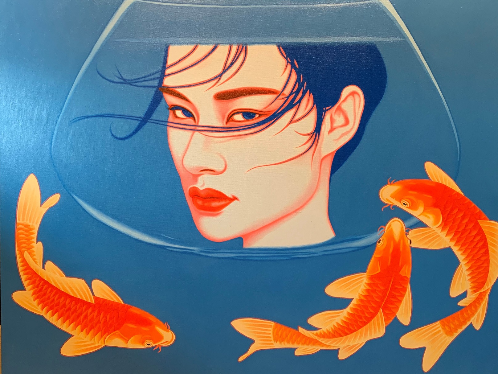 Xu De Qi, pittura cinese, arte contemporanea, Fish Girl
