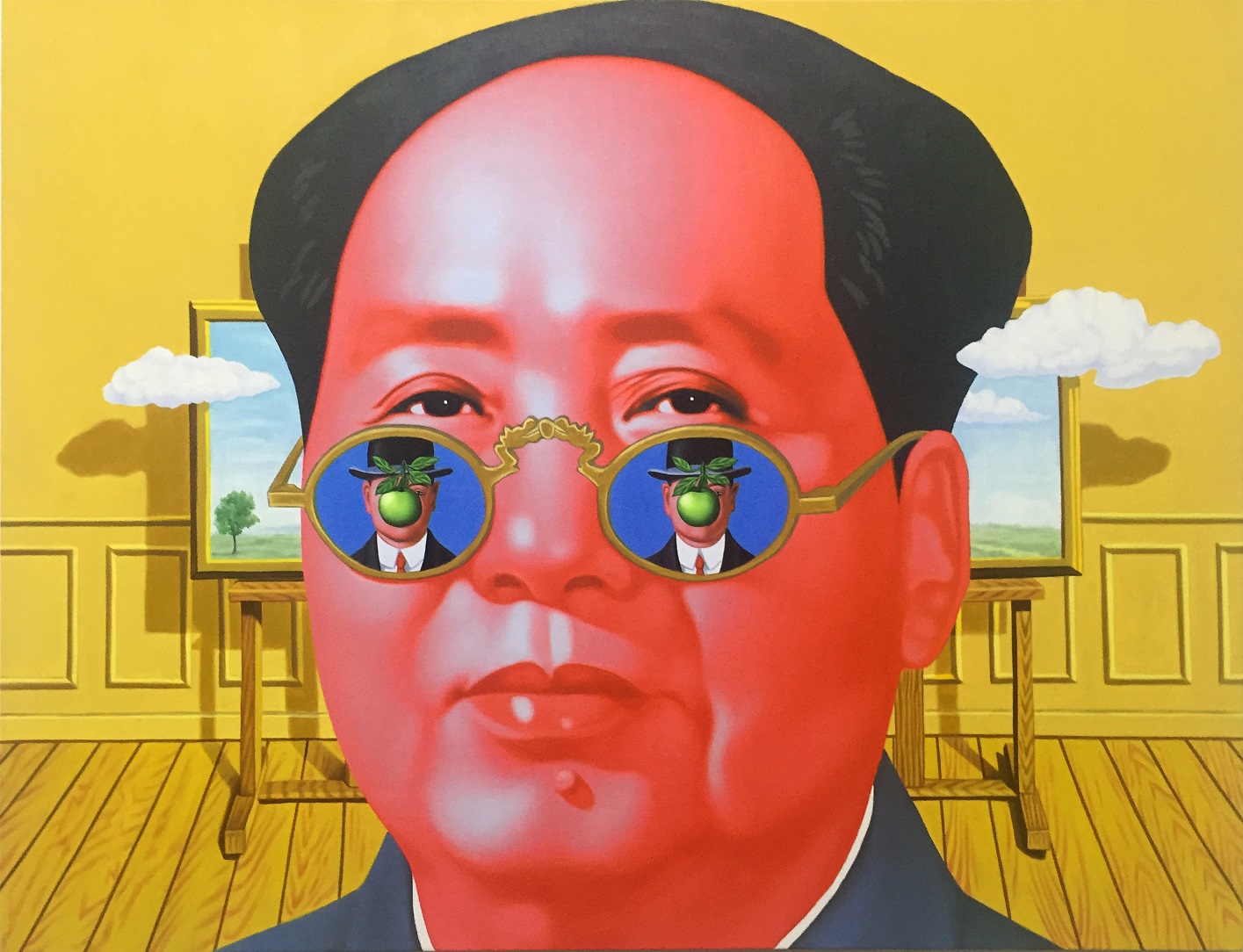Xu De Qi, pittura cinese, arte contemporanea, Mao, Magritte